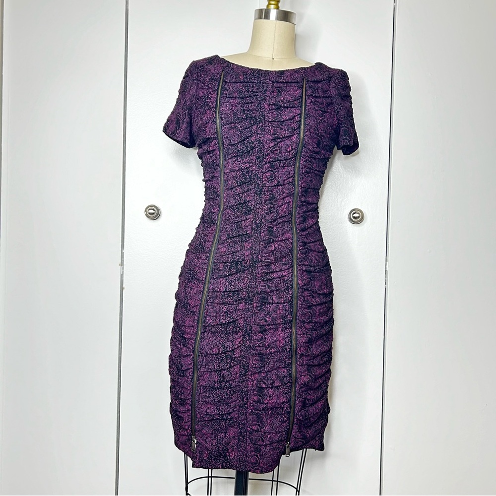 Andrew Marc Ruched Bodycon Dress